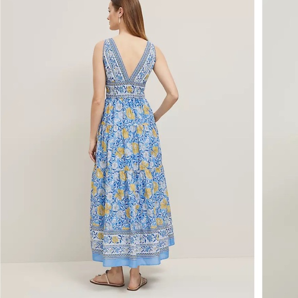 Ann Taylor Blue and Yellow Floral Maxi Dress - Picture 3 of 8